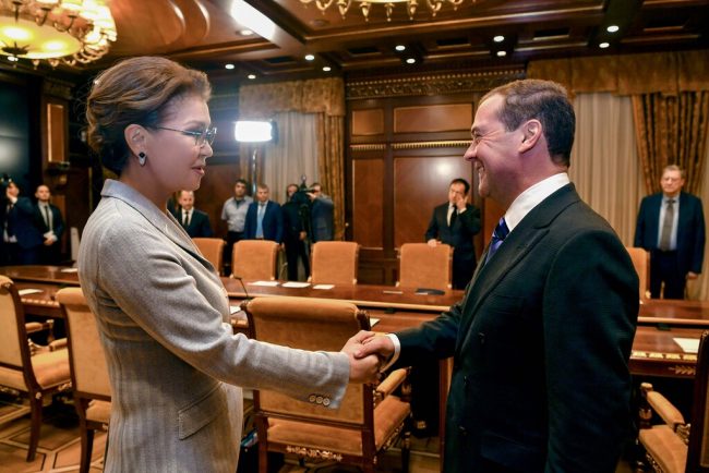 Состоялась встреча Дариги Назарбаевой с Председателем Правительства РФ Дмитрием Медведевым